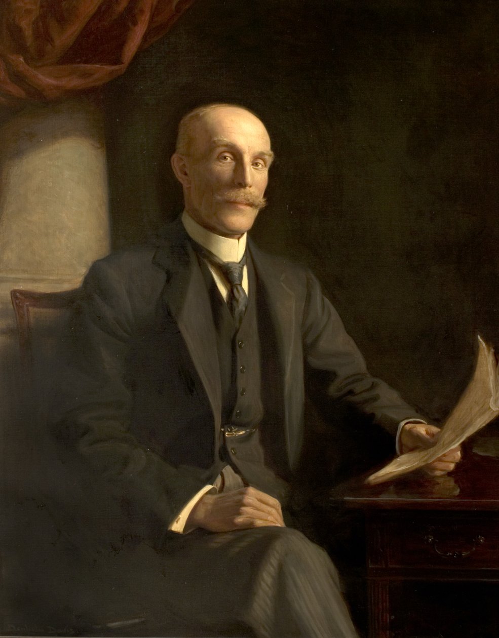 Sir John T. McCraith, JP (olej na płótnie) autorstwa Noel Denholm Davis
