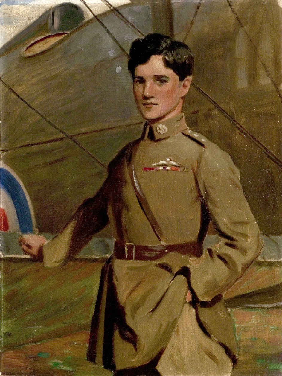 Studium do „Captain Albert Ball” (olej na płótnie) autorstwa Noel Denholm Davis