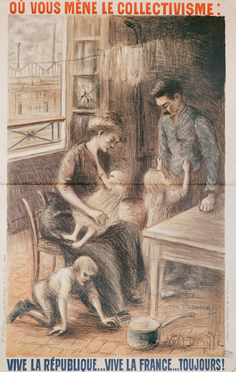 Dom Robotników Fabryki, plakat wyborczy, 1909 kolor lito autorstwa Noel Dorville