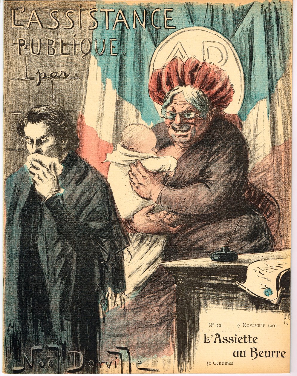 Okładka „The Butter Plate”, Satirique en Colors autorstwa Noel Dorville