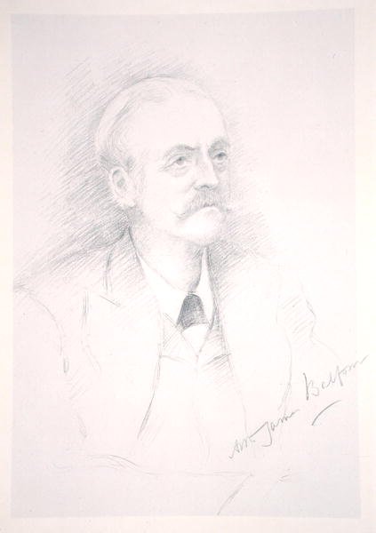 Portret Sir Arthura Jamesa Balfoura (1848-1930) z albumu Entente Cordiale autorstwa Noel Dorville