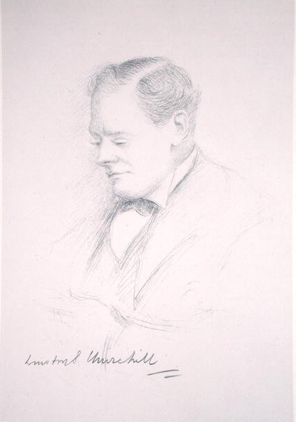 Portret Winstona Churchilla autorstwa Noel Dorville