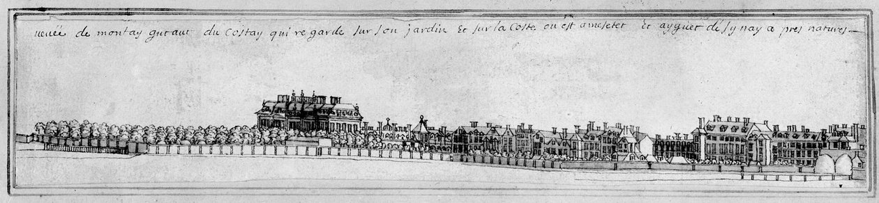 Dom Montagu, ok. 1700 (pióro i atrament) autorstwa Noel Gasselin