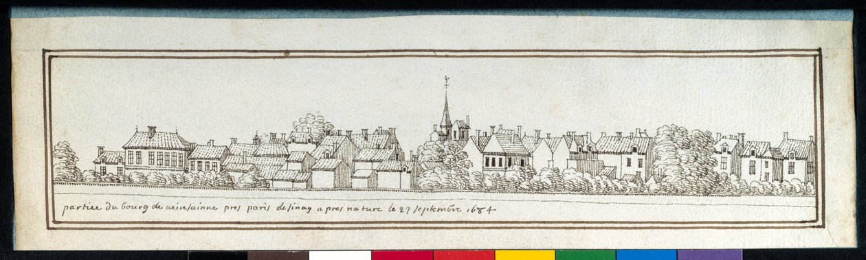 Część gminy Vincennes (pióro i atrament na papierze) autorstwa Noel Gasselin