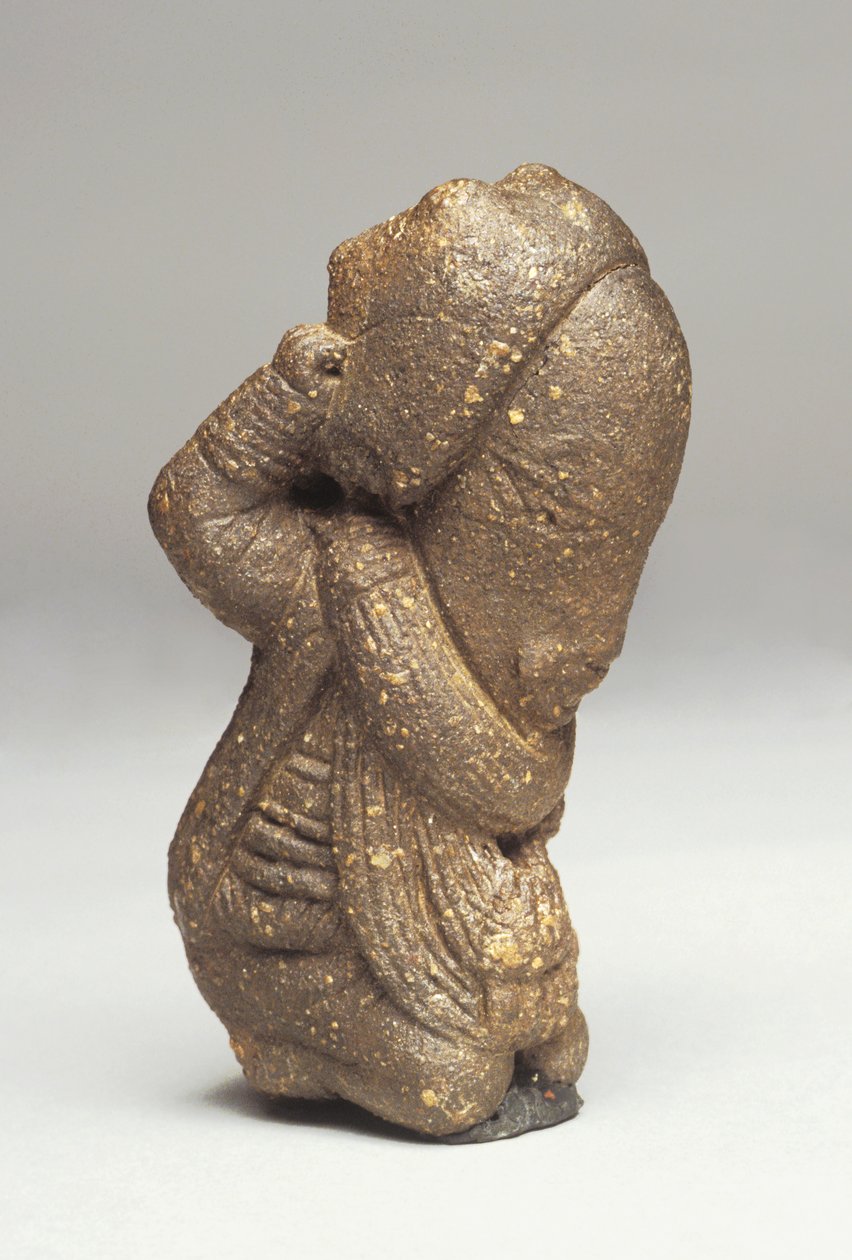 Klęczący mężczyzna, ok. 800 BC-200 AD (terakota) autorstwa Nok Culture