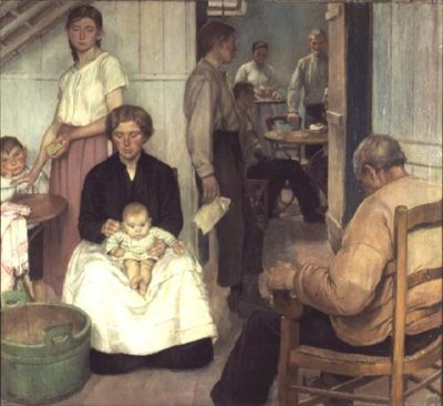 Back Parlour, Cafe Loos, Etaples autorstwa Nora Lucy Mowbray Cundell