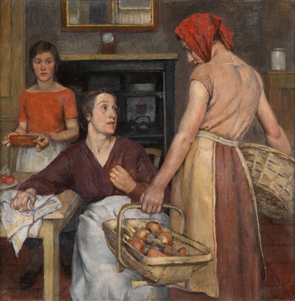 Kuchnia (olej na płótnie) autorstwa Nora Lucy Mowbray Cundell