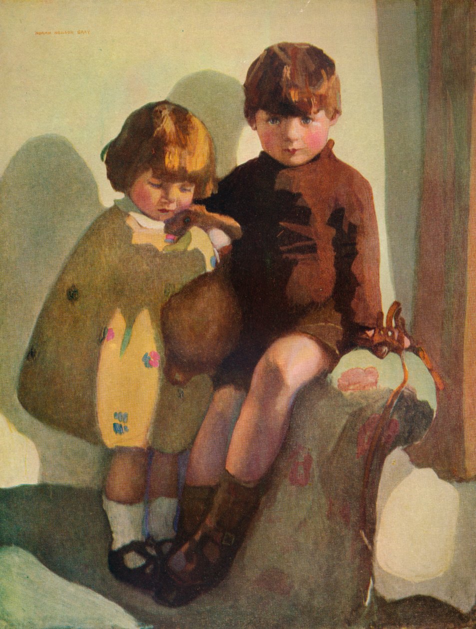Ian i Rosemary, ok. 1923 autorstwa Norah Neilson Gray