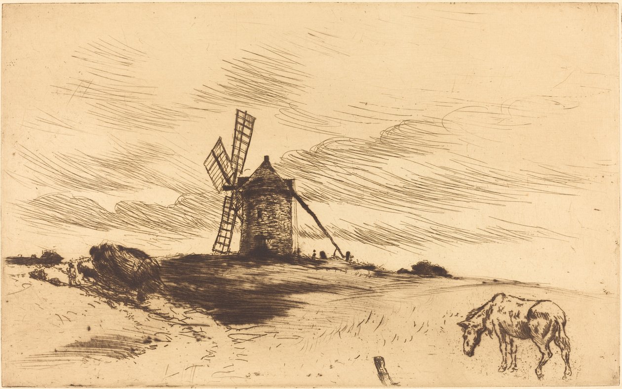 Młyn w Saint Jacut autorstwa Norbert Goeneutte