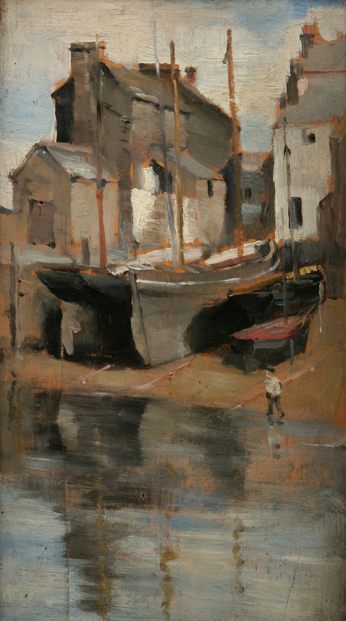 Łodzie i Domki autorstwa Norman Garstin