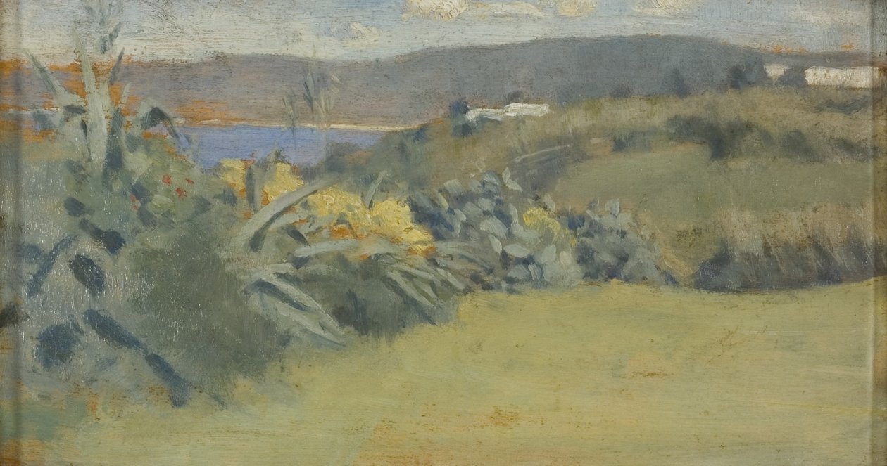 Krajobraz Tanger, ok.1885 (olej na desce) autorstwa Norman Garstin