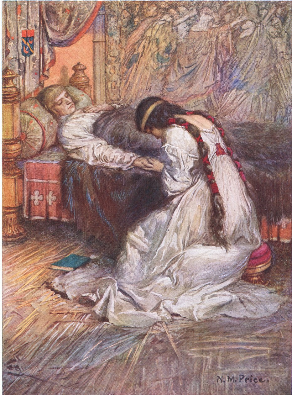 Poczuł jej łzy na dłoni, ilustracja z „The Children