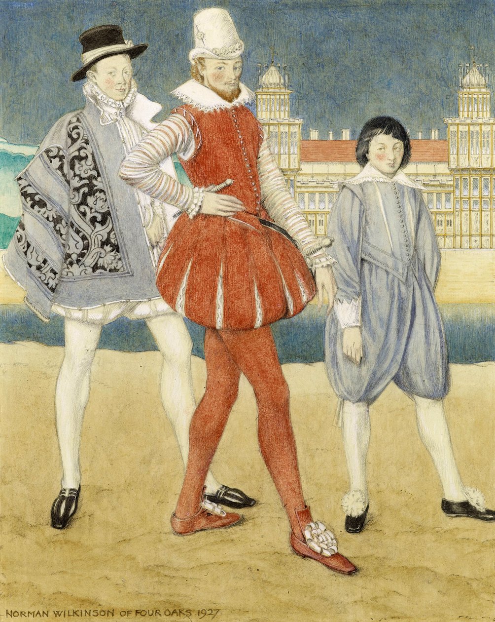 Mercutio i Benvolio – Romeo i Julia autorstwa Norman Wilkinson