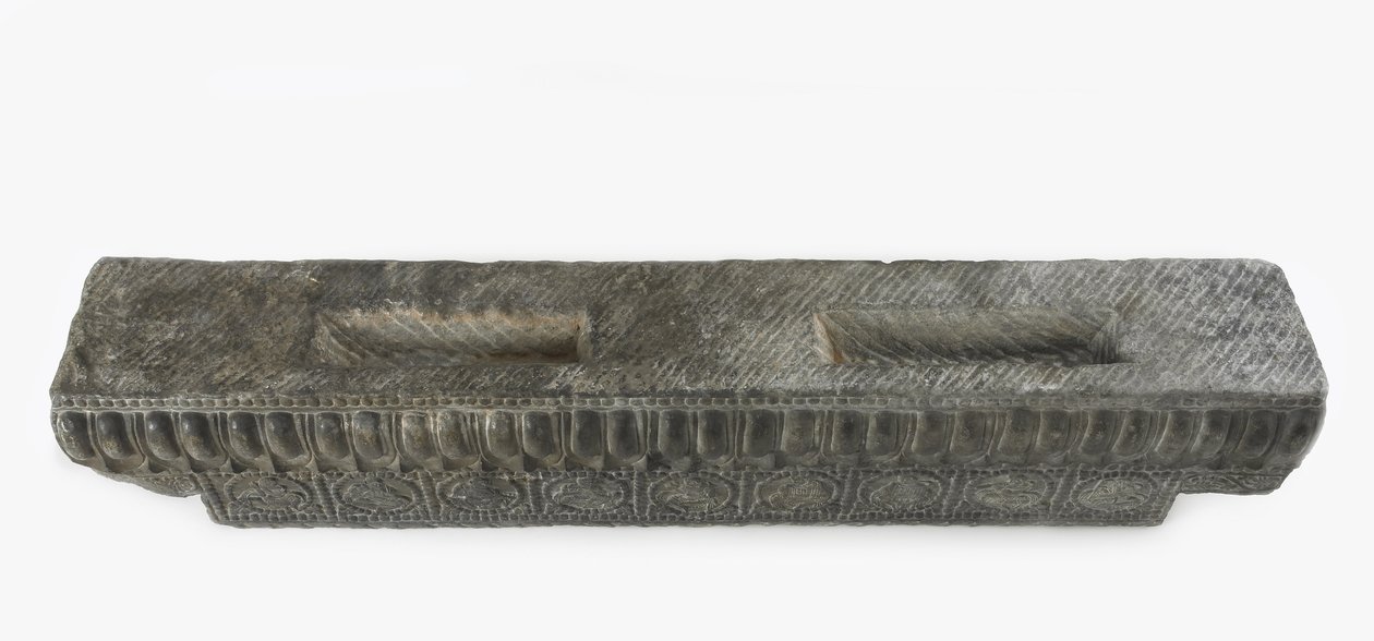 Gzyms kanapy pogrzebowej (wapień) autorstwa Northern Qi Dynasty Chinese Scool