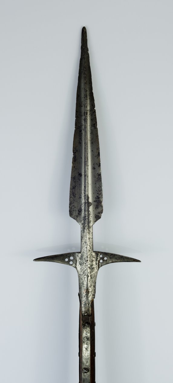 Lugged Spear, połowa XV-początek XVI wieku (stal z miedzianą wkładką i nowoczesne uzupełnienia) autorstwa Northern Italian School