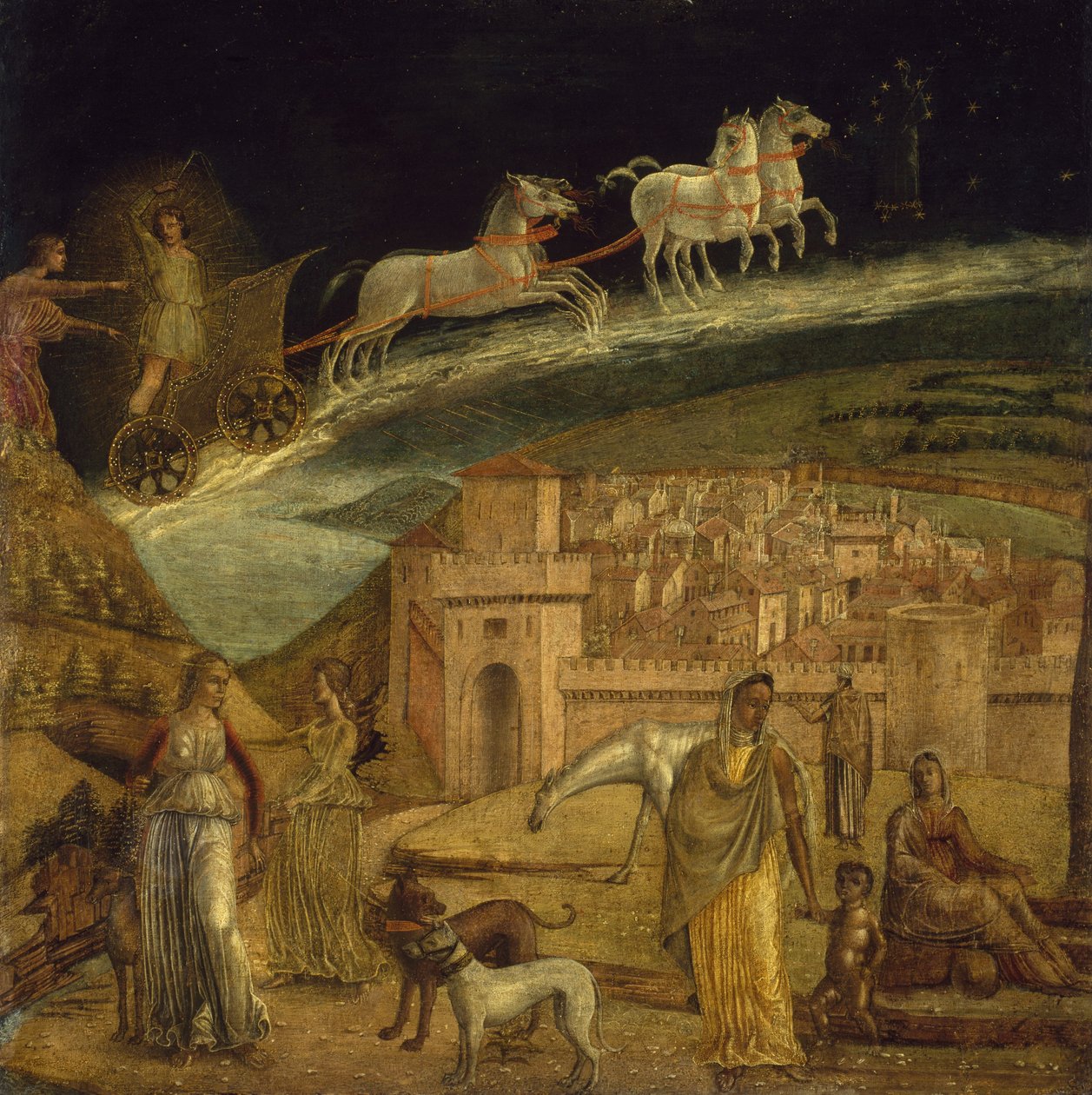 Faeton prowadzący rydwan Phoebusa, 1475-1500 autorstwa Northern Italian School