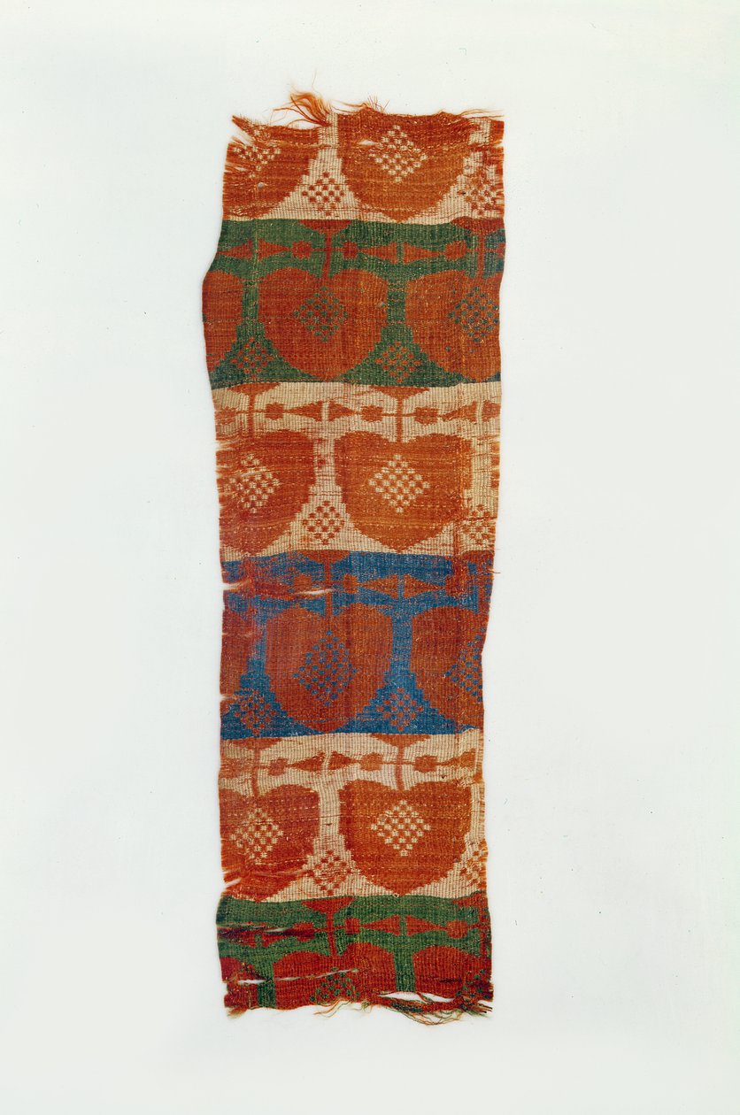 Opaska z motywami dekoracyjnymi stylizowanych drzewek (brokat jedwabny) autorstwa Northern Wei Dynasty Chinese School