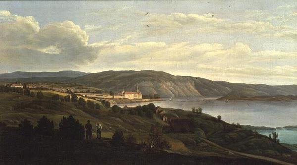 Widok Christianii, ok. 1830 autorstwa Norwegian School