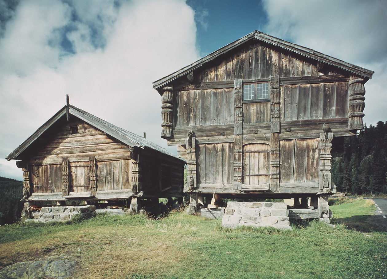 Domy chłopskie, zbudowane ok. 1712 autorstwa Norwegian School