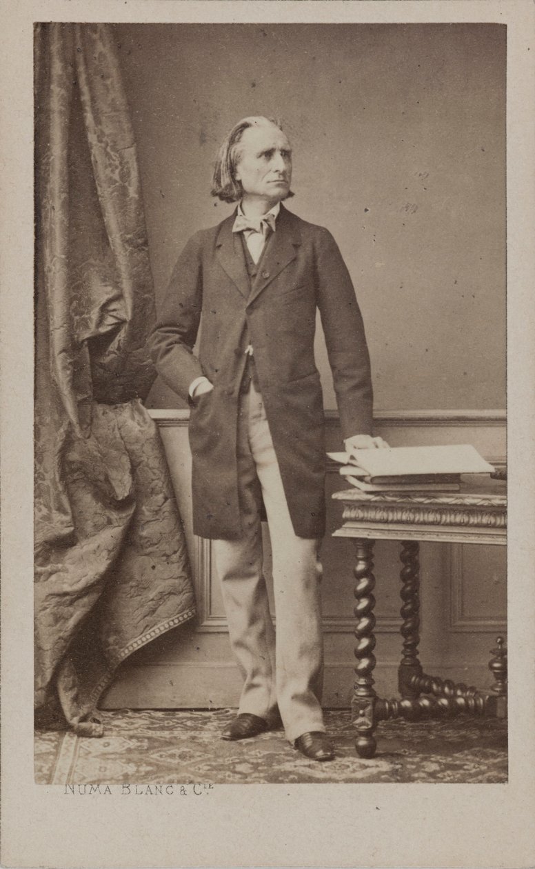Portret kompozytora Franciszka Liszta 1811-1886, ok. 1930 r. 1870. autorstwa Numa Blanc