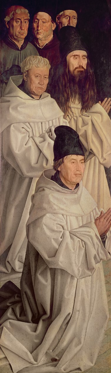 Panel mnichów, z poliptyku św. Wincentego, c.1465 autorstwa Nuno Goncalves or Gonzalvez