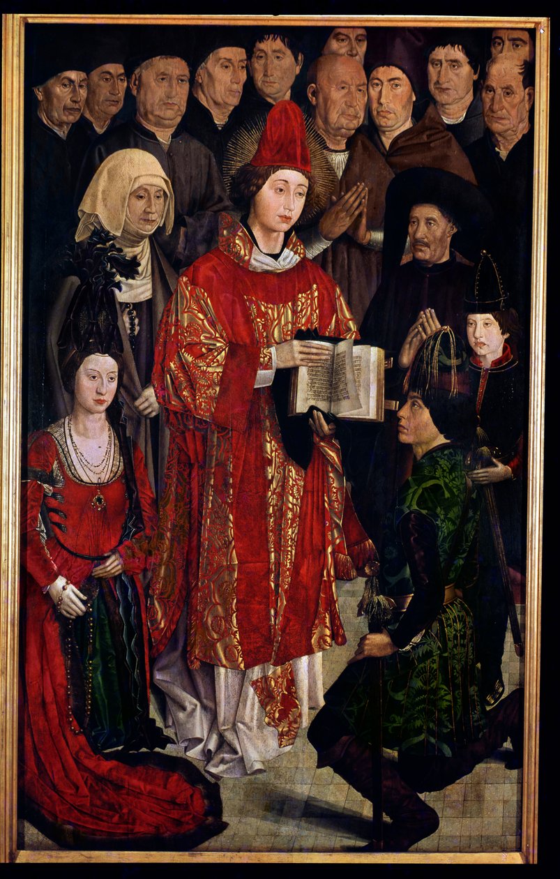 Ołtarz św. Wincentego, detal panelu Dzieciątka, ok. 1467-70 autorstwa Nuno Goncalves or Gonzalvez