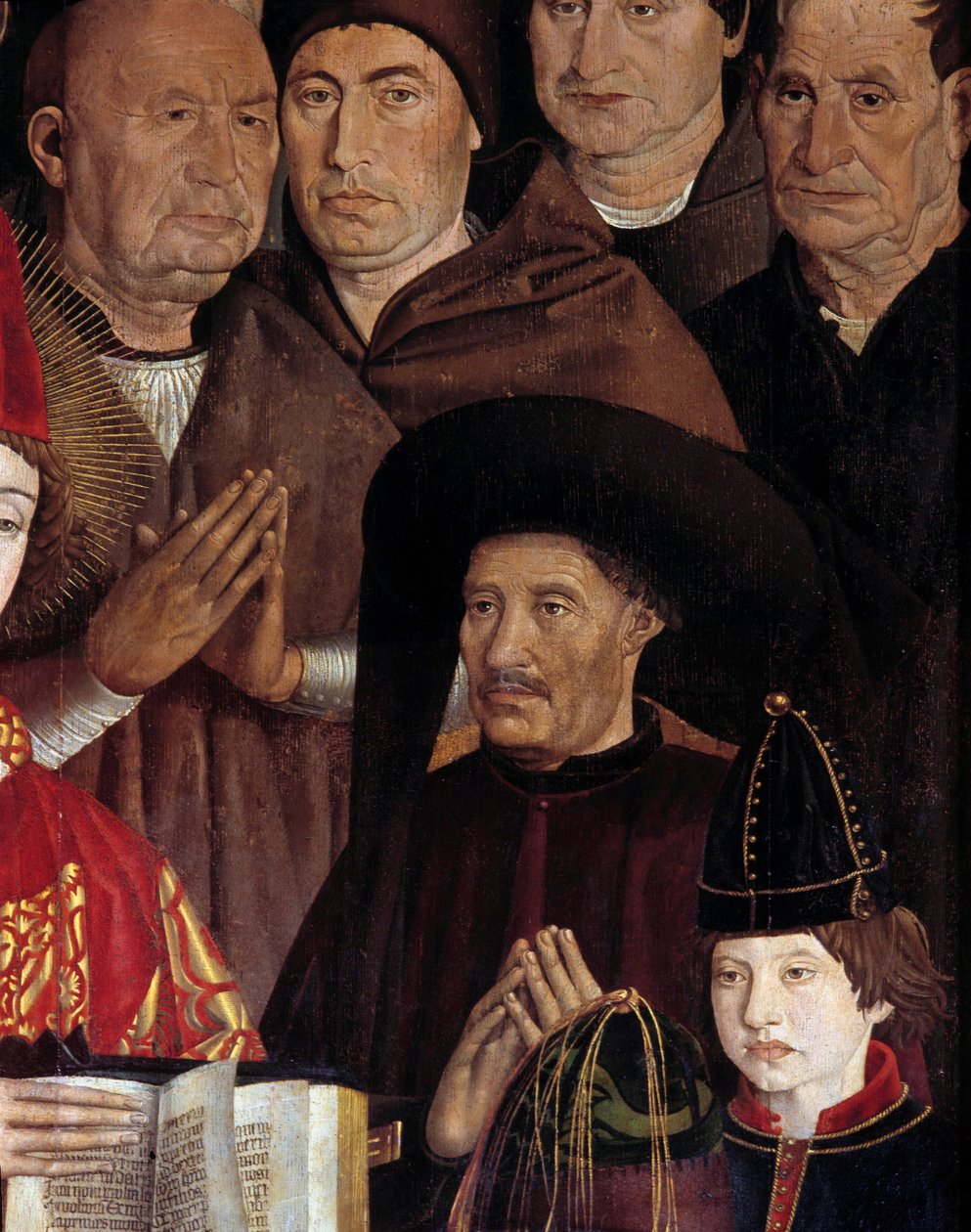 Poliptyk św. Wincentego (Paineis de Sao Vicente de Fora). Portret Henri Le Navigateur (1394-1460), księcia Portugalii. Fragment obrazu Nuno Goncalvesa, portugalskiego malarza z XV wieku. Narodowe Muzeum Sztuki Starożytnej, Lizbona autorstwa Nuno Goncalves or Gonzalvez