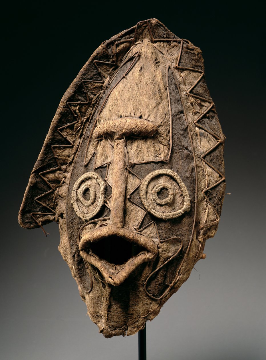 Maska Tapan, z regionu Elema w Zatoce Papuaskiej, Papua Nowa Gwinea, Oceania (media mieszane) autorstwa Oceanic