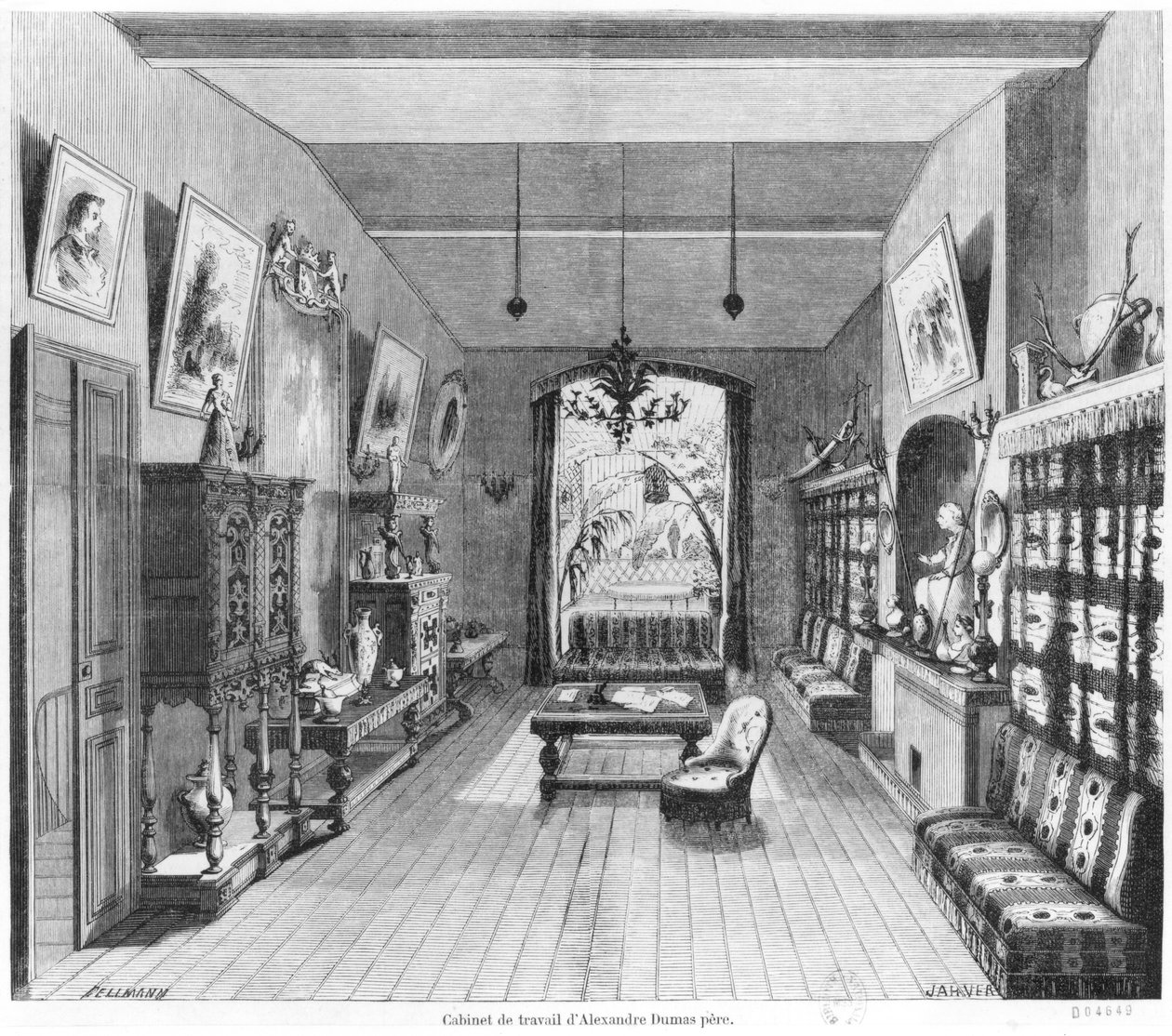 Studium Alexandre Dumas Pere (1802-70) autorstwa Octave Edouard Jean Jahyer