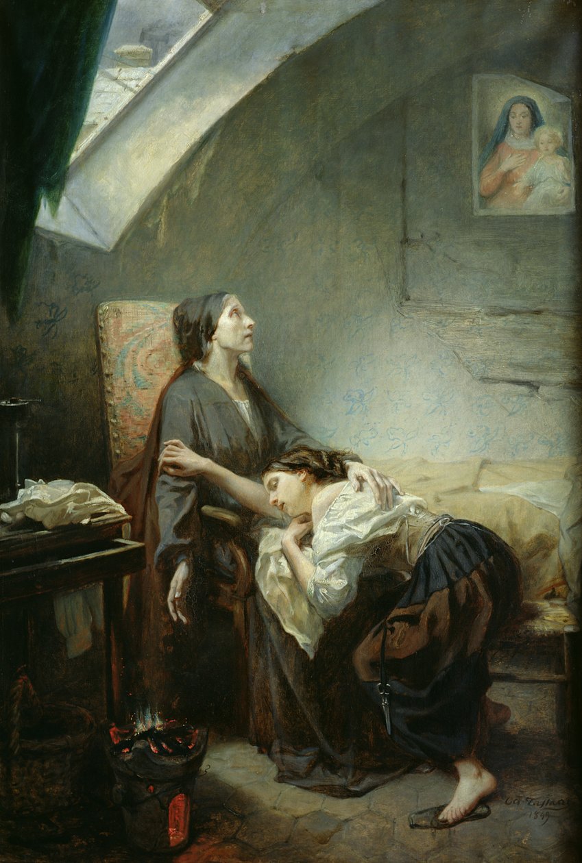Rodzina uboga, czyli samobójstwo, 1849 autorstwa Octave Tassaert
