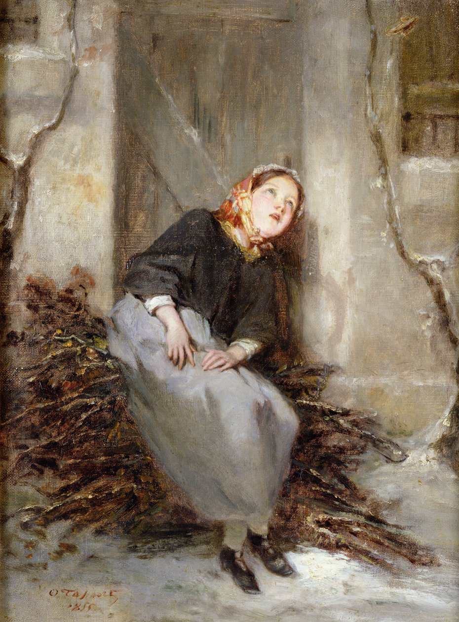 Zbieracz gałązek, 1855 autorstwa Octave Tassaert