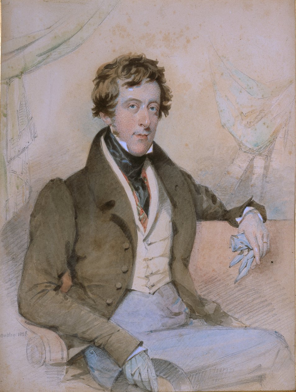 Portret Williama Spencera, 6. księcia Devonshire autorstwa Octavius Oakley