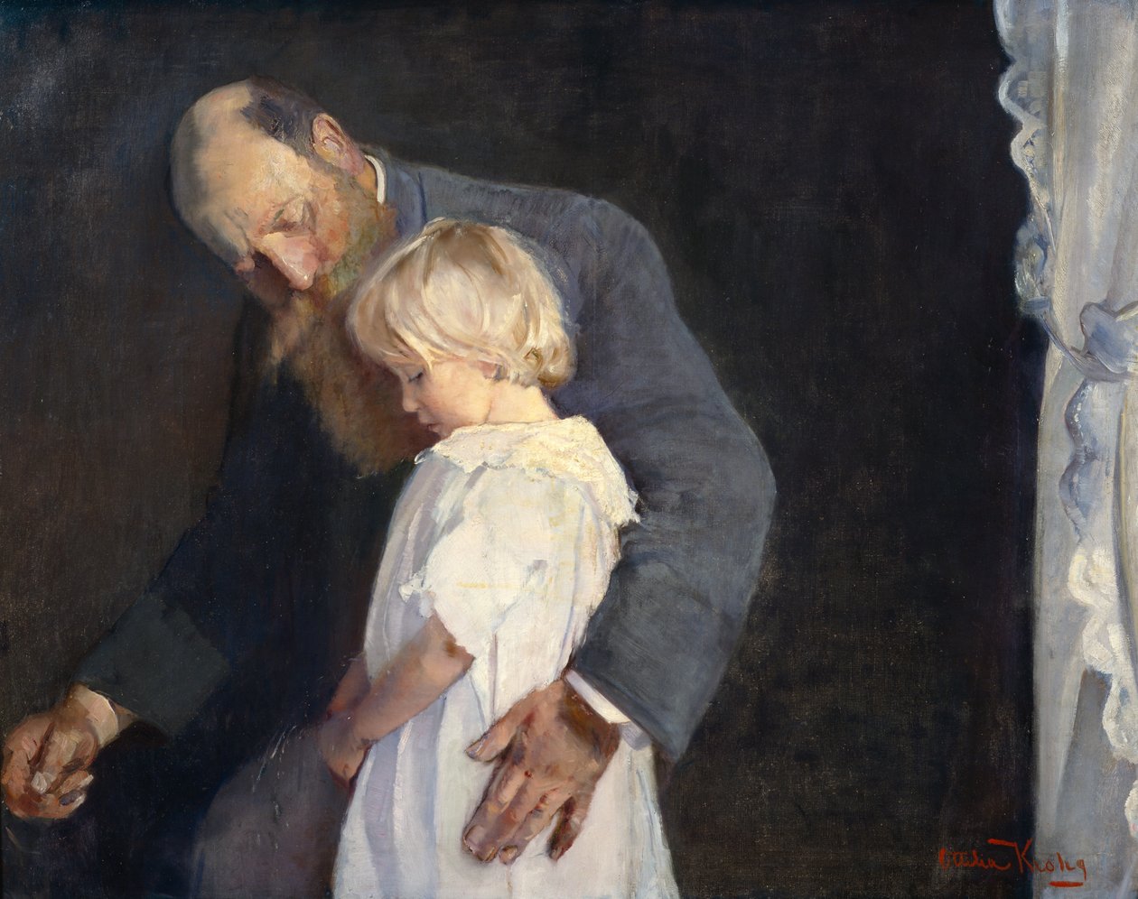 Biedny mały (Christian Rogh i Nana) autorstwa Oda Krohg