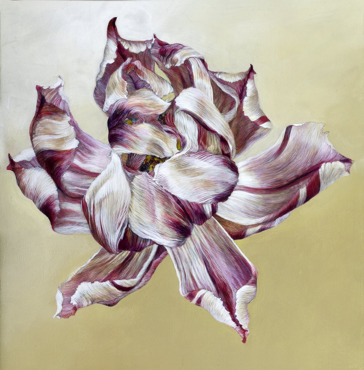 Tulipa, 2013 (akryl na drewnie) autorstwa Odile Kidd