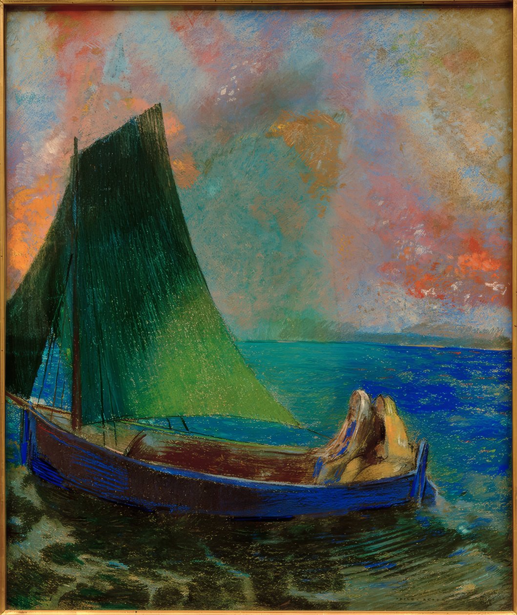 Łódź autorstwa Odilon Redon