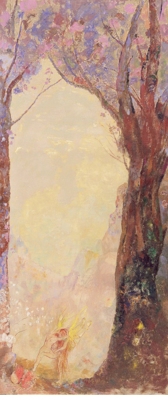 Walka Jakuba z aniołem, ok. 1905-10 autorstwa Odilon Redon