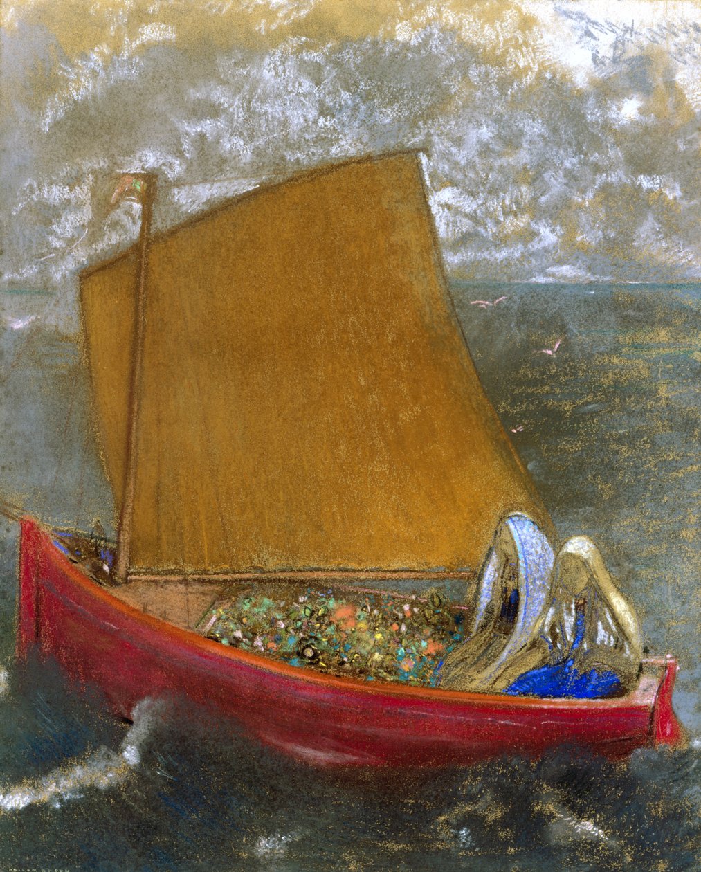 Żółty żagiel autorstwa Odilon Redon