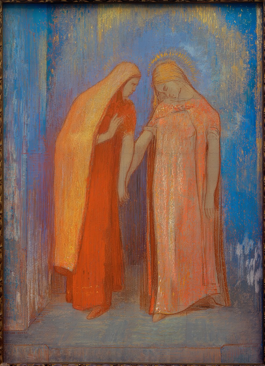 Mistyczna rozmowa autorstwa Odilon Redon