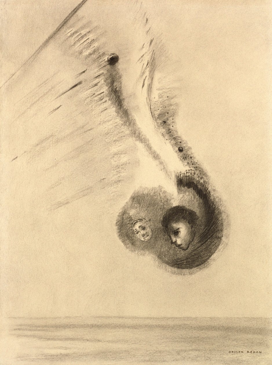 Sciapods (węgiel drzewny) autorstwa Odilon Redon