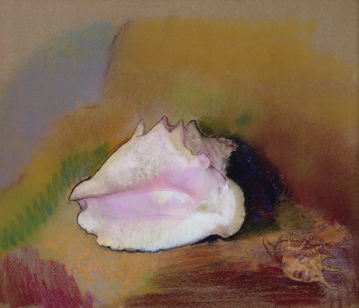 Muszla, 1912 (pastel na papierze) autorstwa Odilon Redon