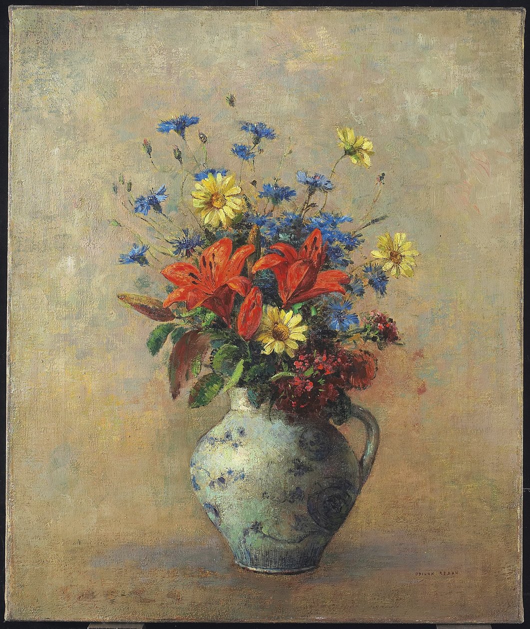 Wazon z kwiatami, ok. 1915 autorstwa Odilon Redon