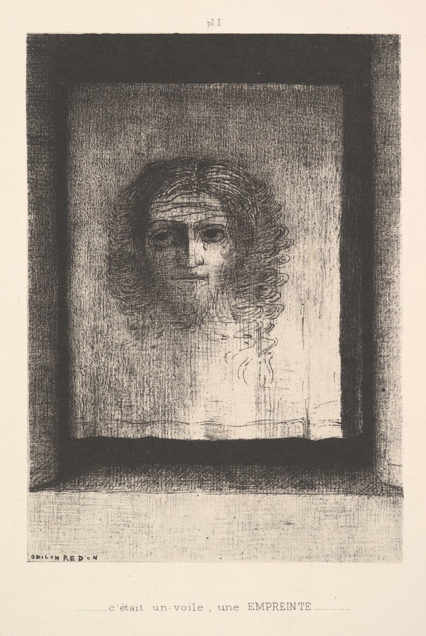 Welon, wydrukowany obraz, 1891. autorstwa Odilon Redon