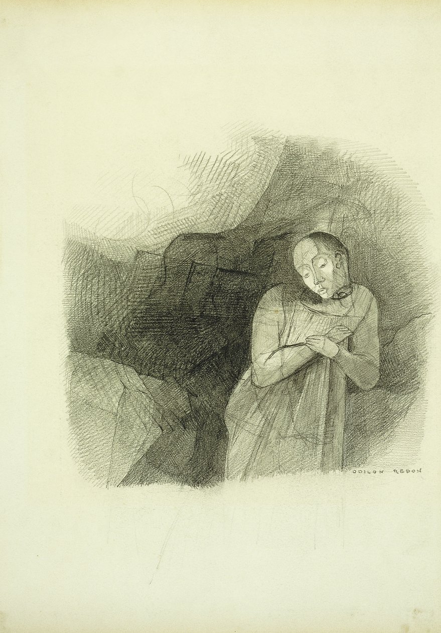 Objawienie, 1870-75 autorstwa Odilon Redon