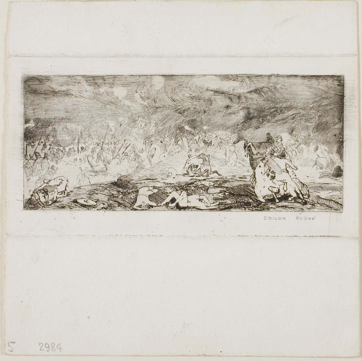 Bitwa autorstwa Odilon Redon
