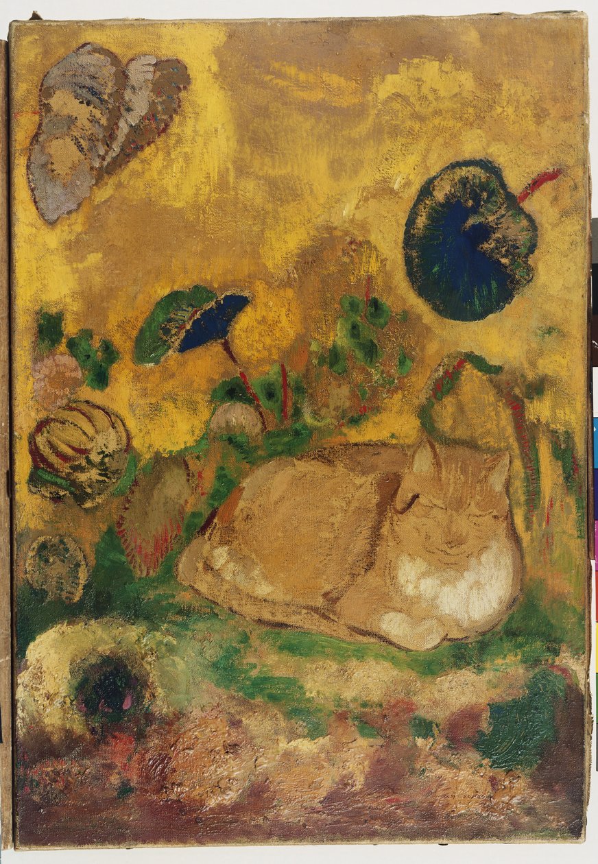 Bazon: Kot artysty, 1905 autorstwa Odilon Redon