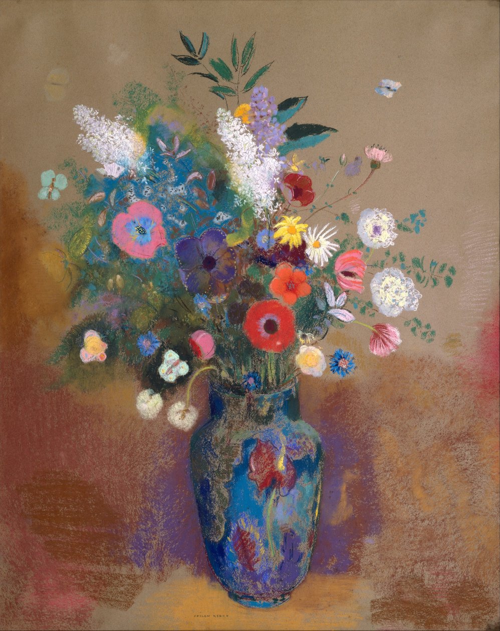 Bukiet kwiatów autorstwa Odilon Redon