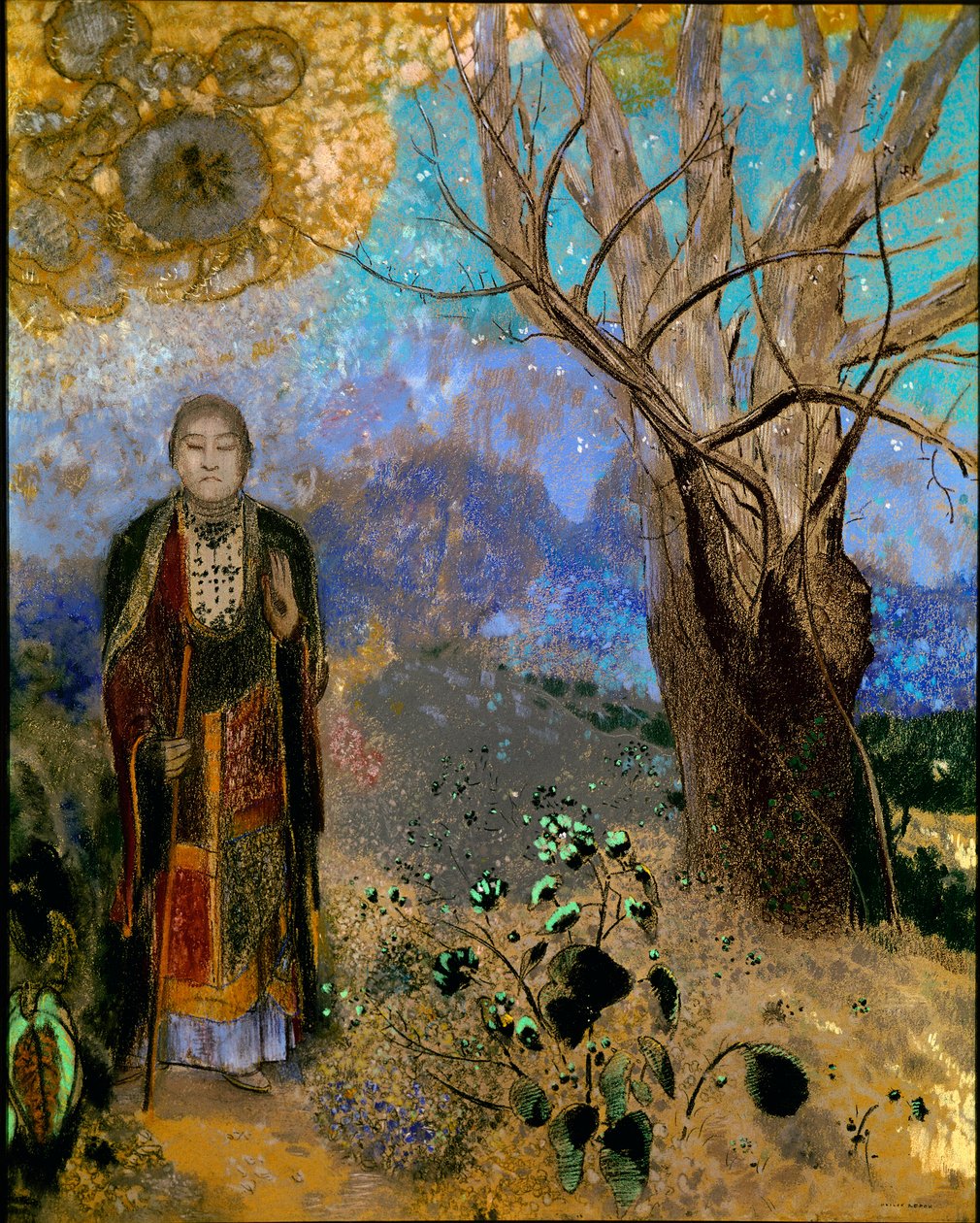Budda (olej na płótnie autorstwa Odilon Redon