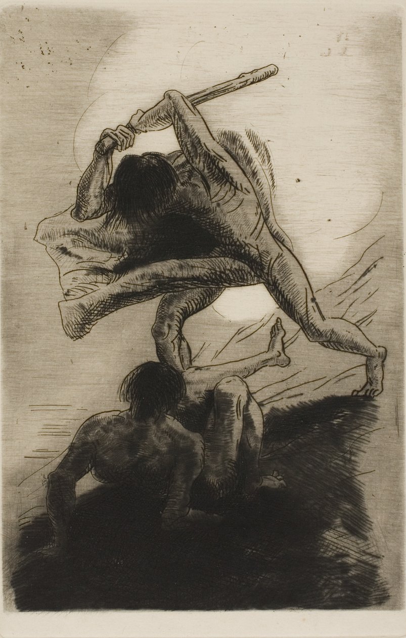 Kain i Abel autorstwa Odilon Redon