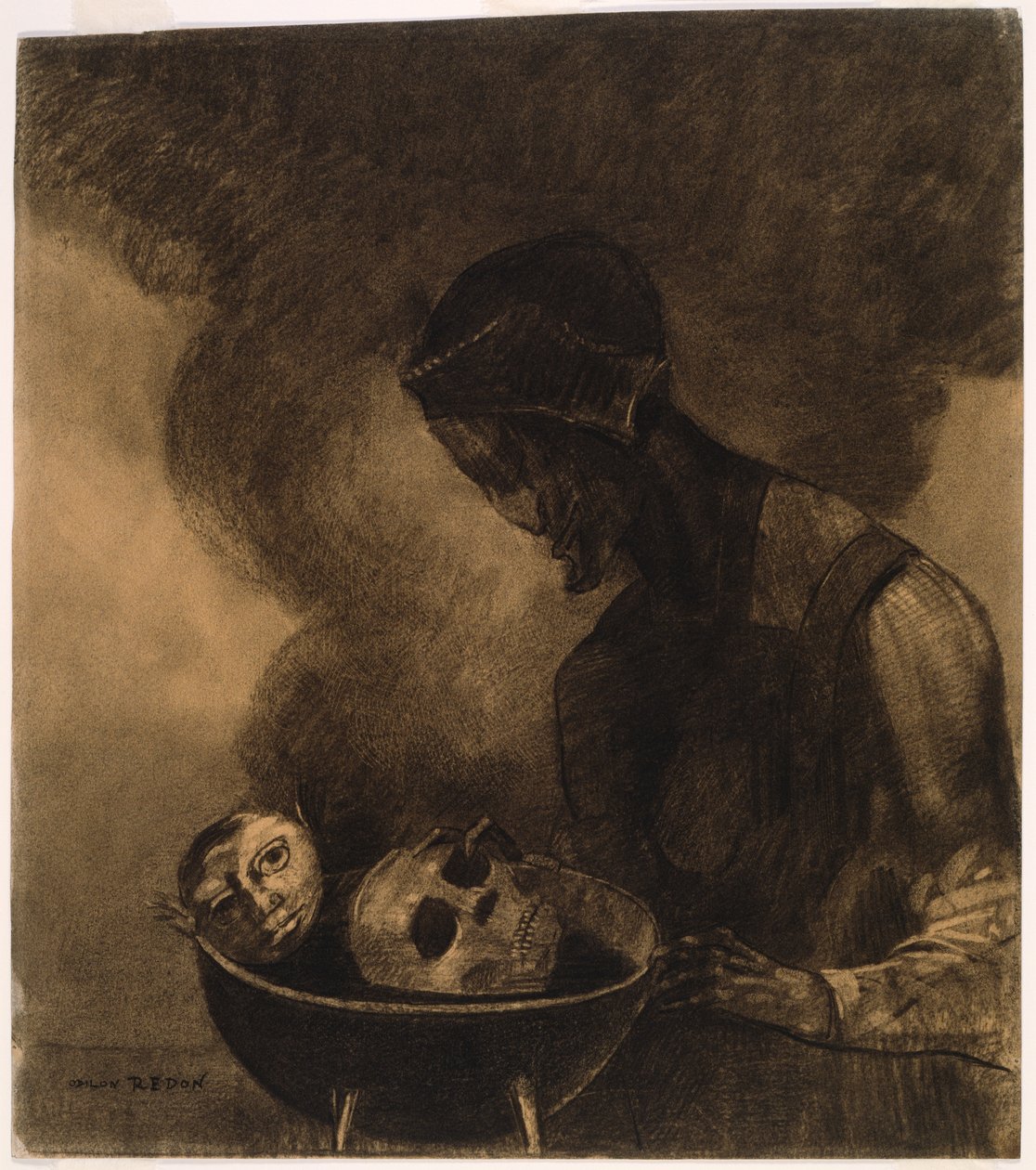 Kocioł czarodziejki autorstwa Odilon Redon