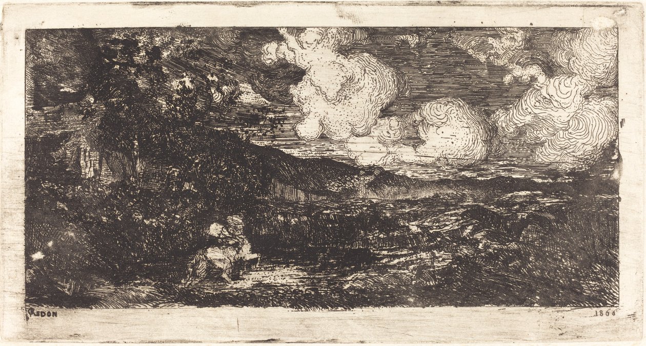Cavalier Galopant (Galopujący jeździec) autorstwa Odilon Redon